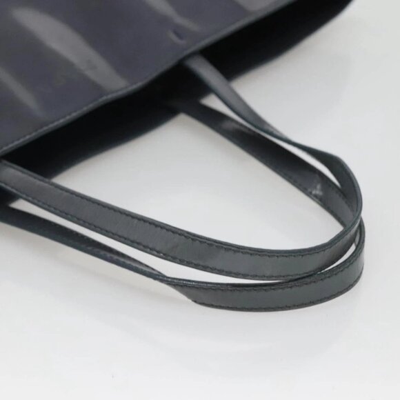 PRADA Hand Bag Enamel Navy Silver Auth bs25904 - Picture 8 of 16